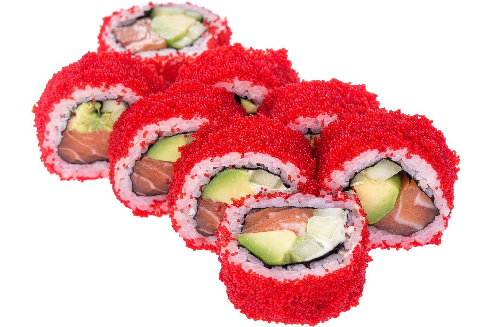 Photo Dish California with salmon in caviar