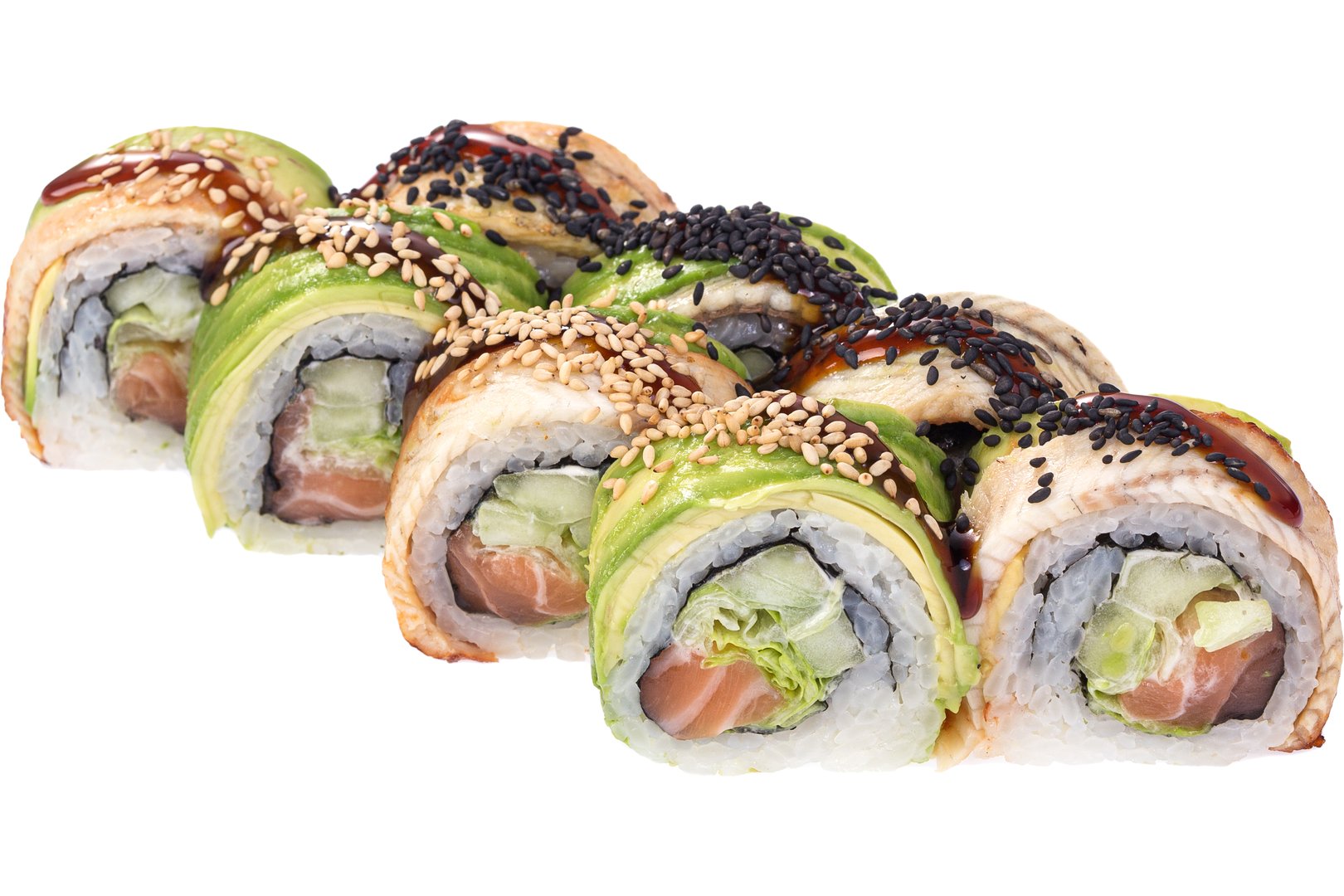Photo Dish Royal with eel and salmon